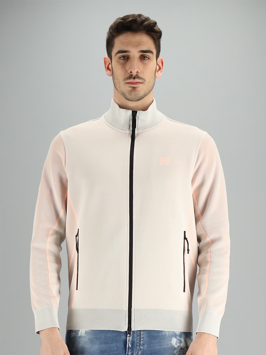 

FREESOUL Men Off White Solid Sweatshirt