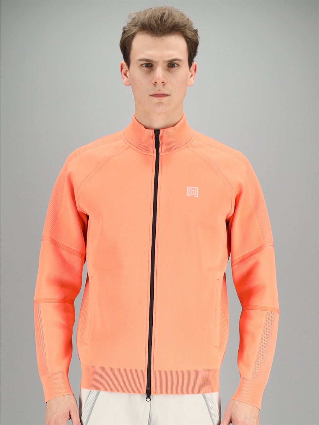 

FREESOUL Men Coral Orange Sweatshirt