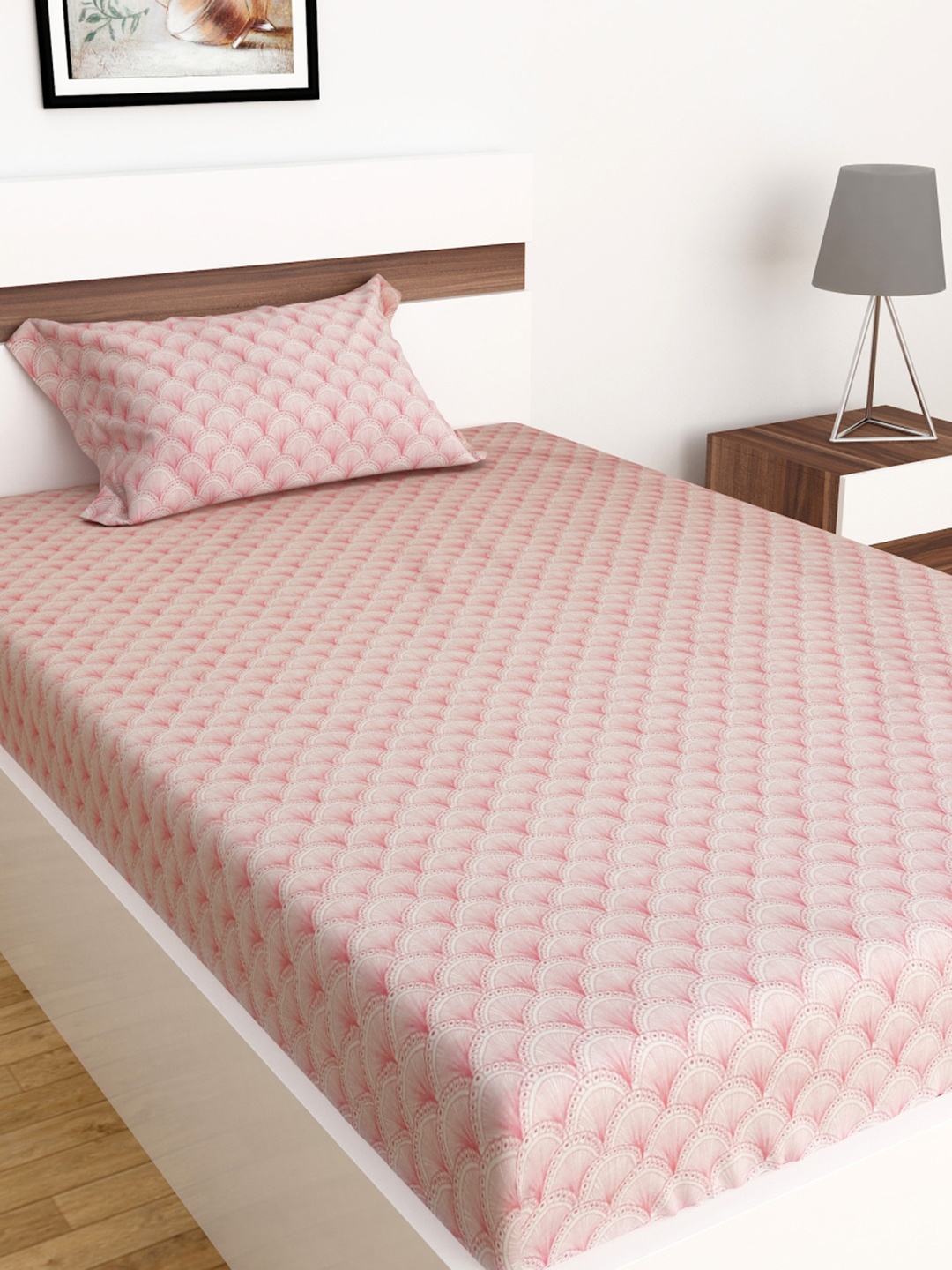 

Home Centre Pink My Bedding 2 Piece Printed Cotton Single Bedsheet Set
