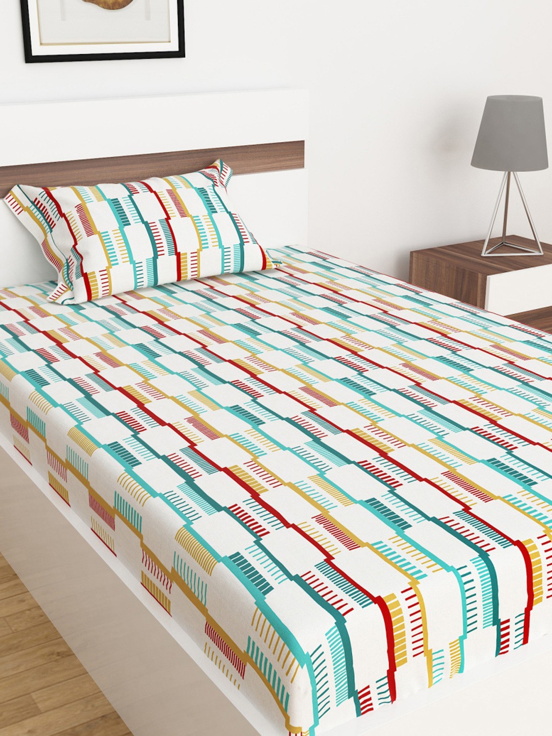 

Home Centre Multicoloured My Bedding 2 Piece Printed Cotton Single Bedsheet Set, Multi