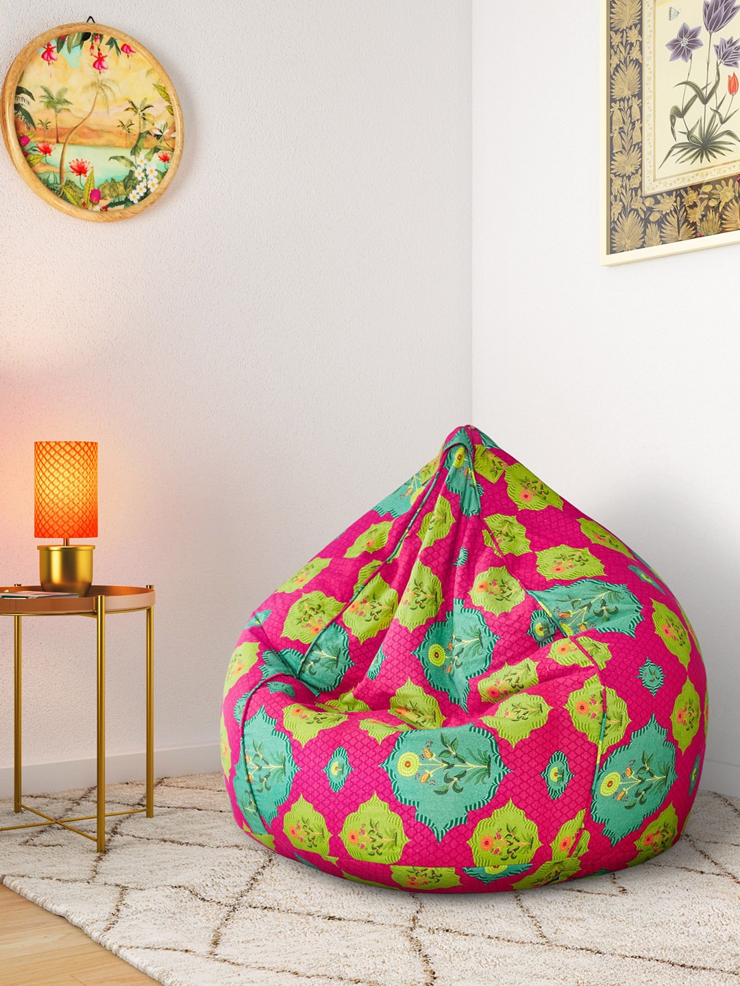 

India Circus by Krsnaa Multicoloured Bean Bag Cover, Multi