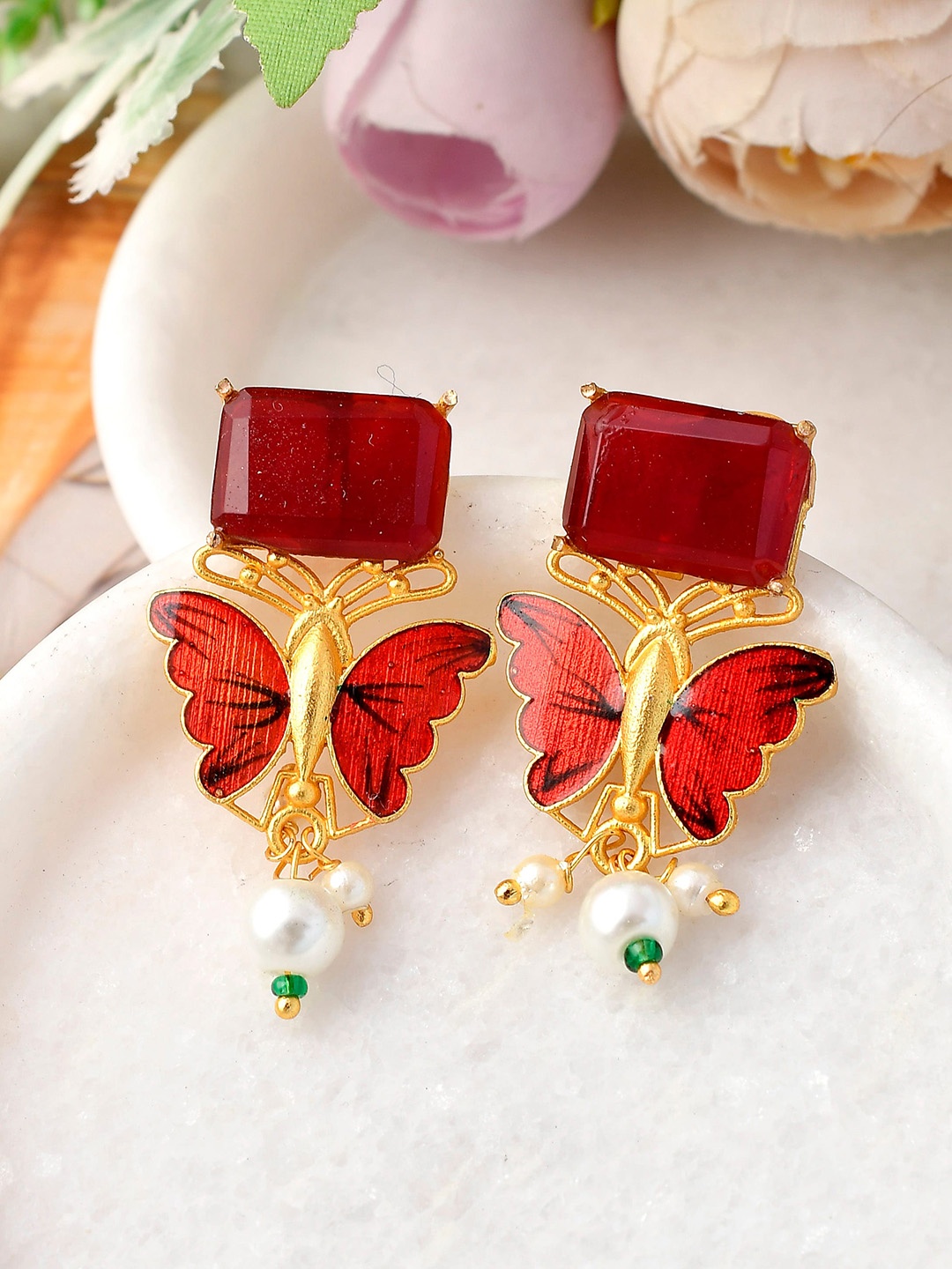 

Silvermerc Designs Gold-Toned Classic Drop Earrings
