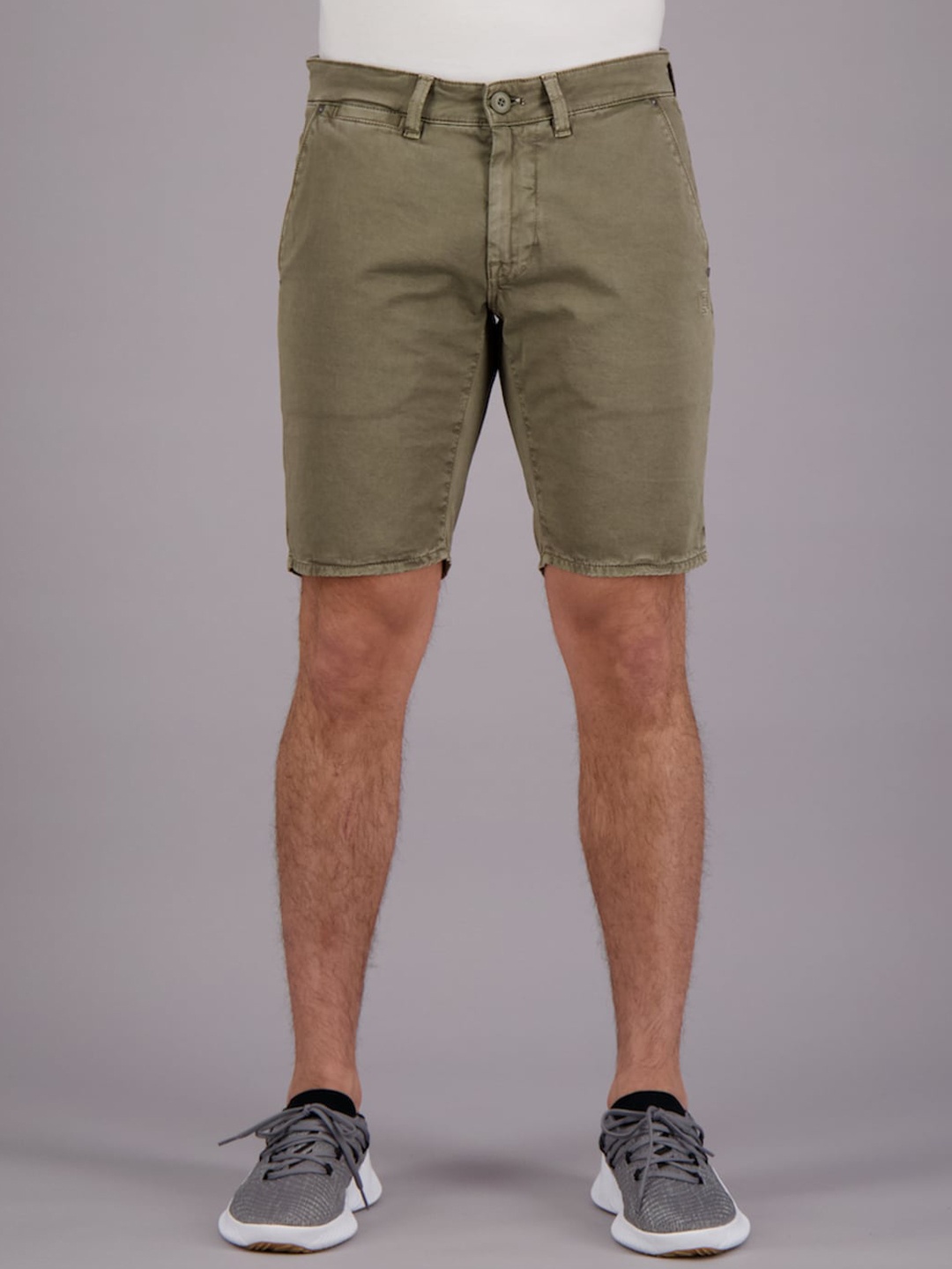 

FREESOUL Men Green Denim Shorts