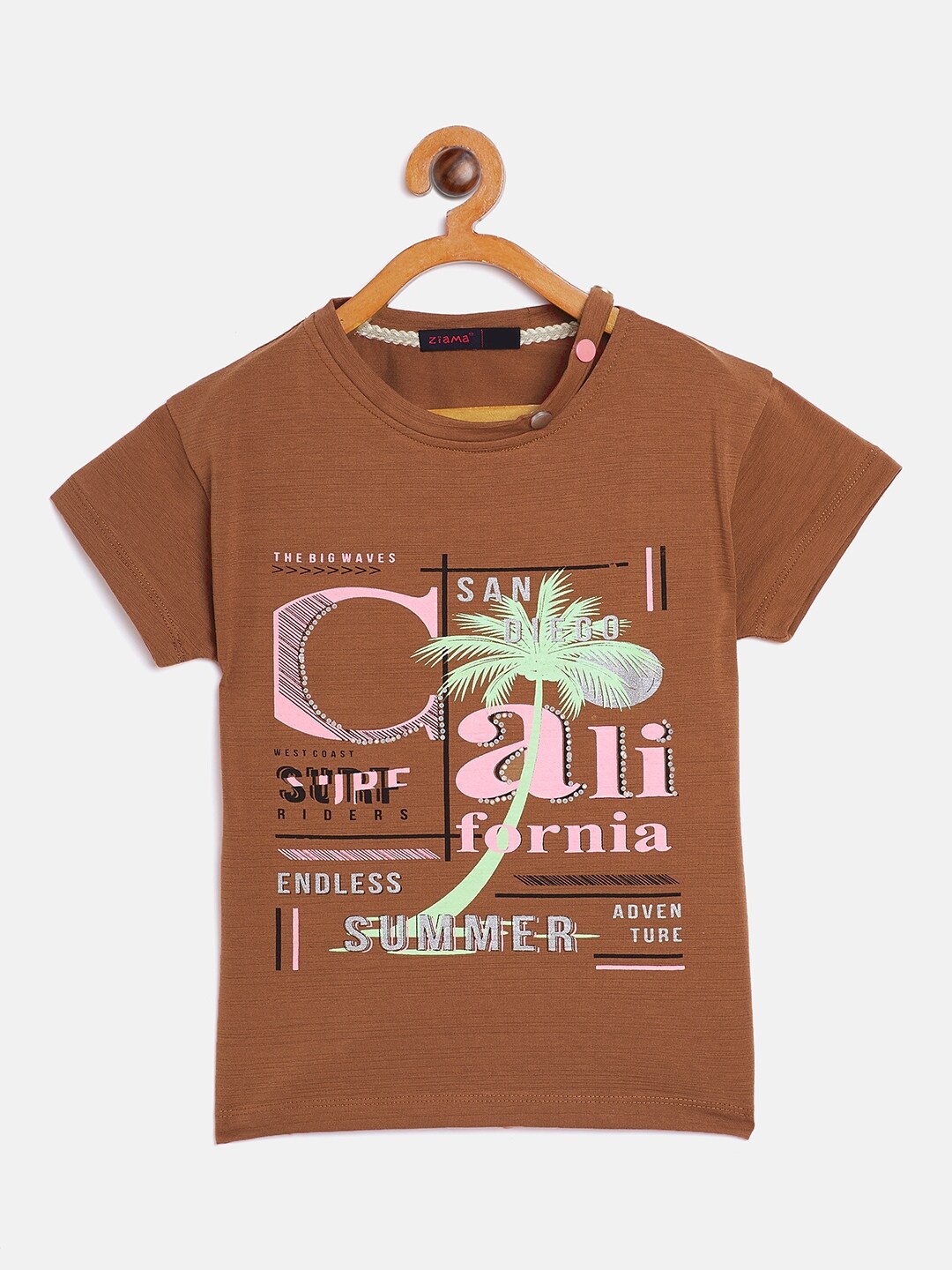 

Ziama Girls Tan Print Top