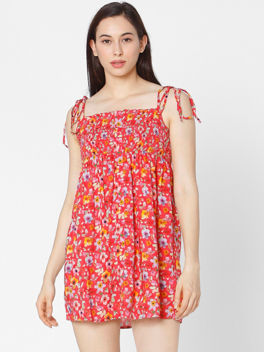 

SPYKAR Blue Floral Mini Dress