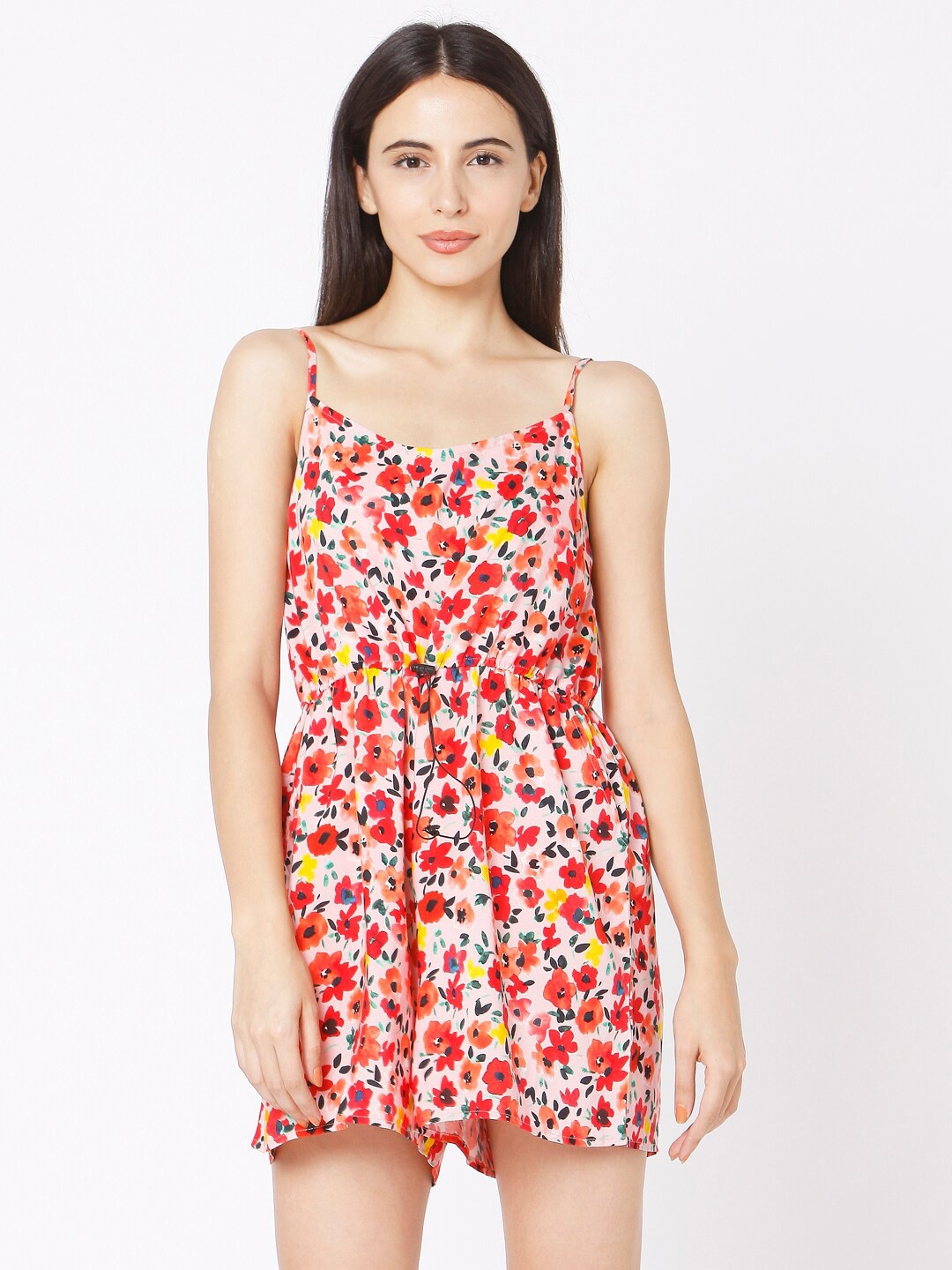 

SPYKAR Pink Floral Mini Dress