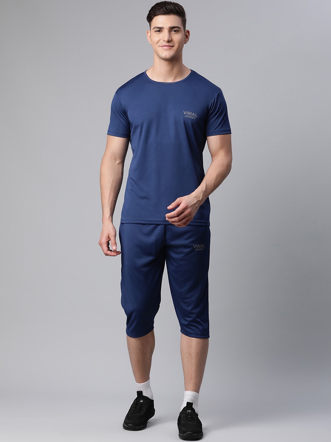 

MACK JONNEY JONNEY Men Blue Solid Pure Cotton Tracksuits