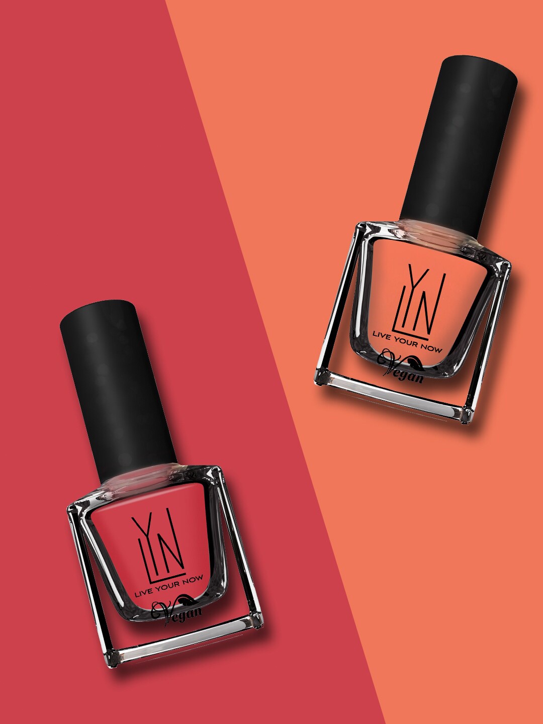 

LYN LIVE YOUR NOW Set of 2 Long Lasting Nail Polish - Purrfect, Red