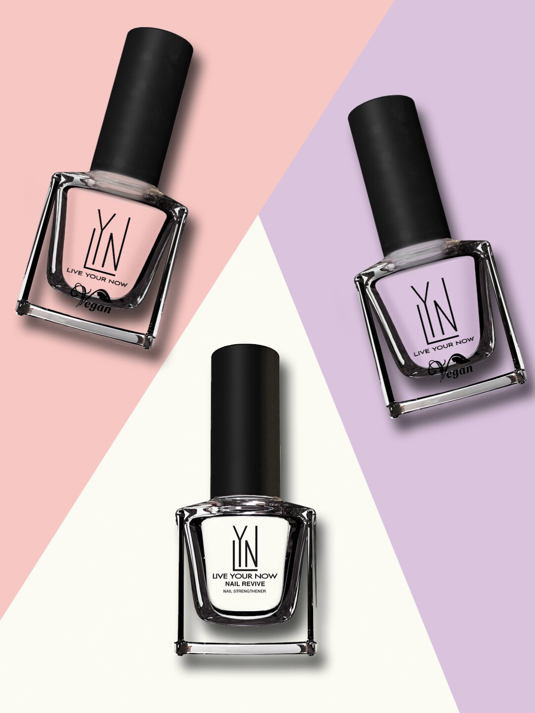 

LYN LIVE YOUR NOW Set of 3 Long Lasting Nail Polish - Winter Is Coming, Pink