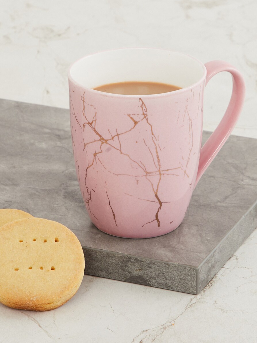 

Home Centre Pink Solid Bone China Glossy Mug 340 ml