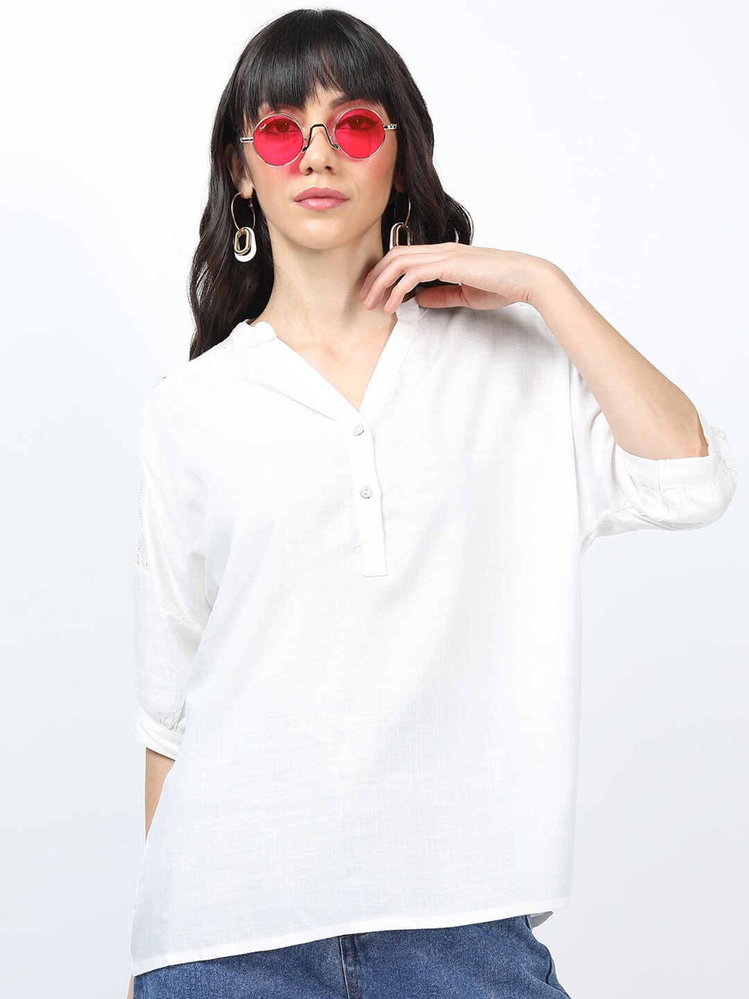 

Tokyo Talkies Off White Top