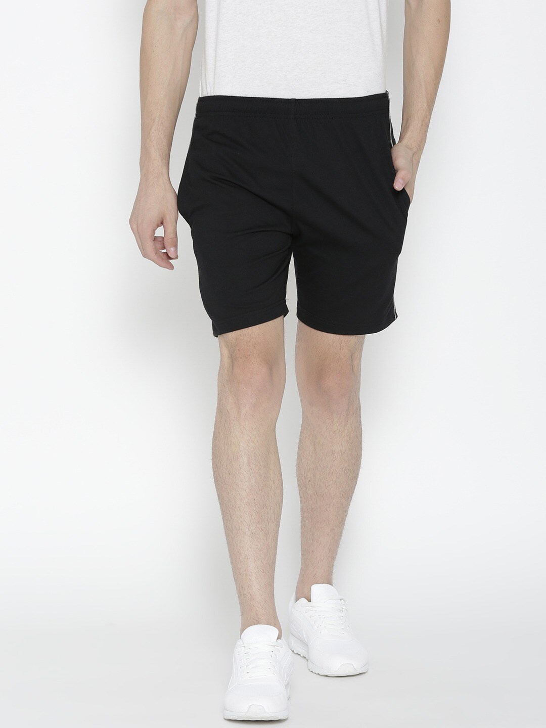 

Sweet Dreams Men Black Solid Cotton Lounge Shorts