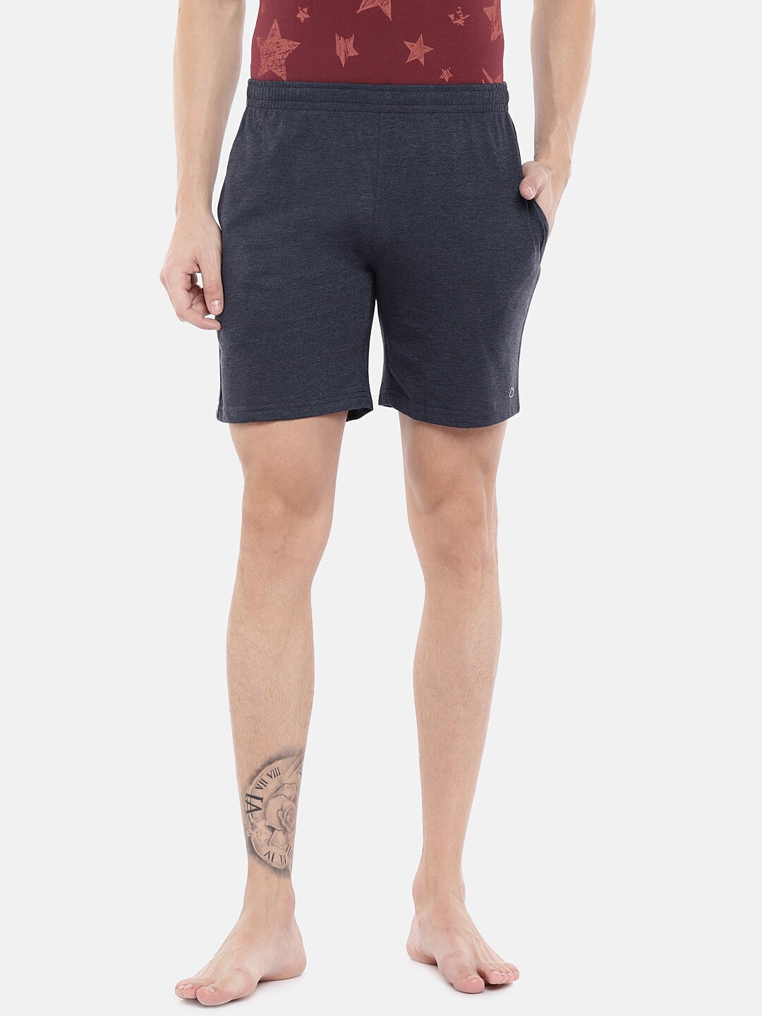 

Sweet Dreams Men Navy Blue Solid Cotton Lounge Shorts