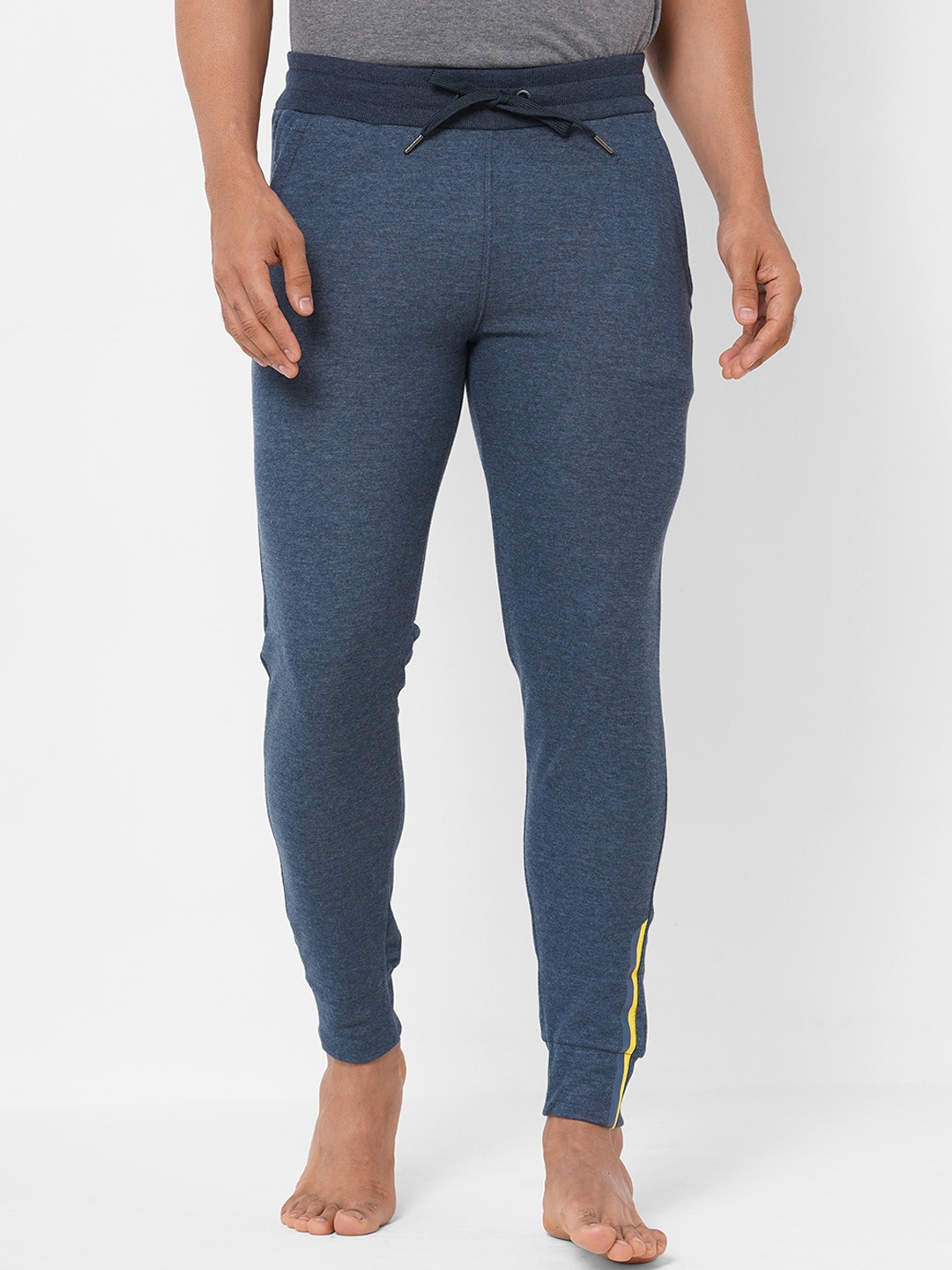 

Sweet Dreams Men Navy-Blue Melange Solid Lounge Pants
