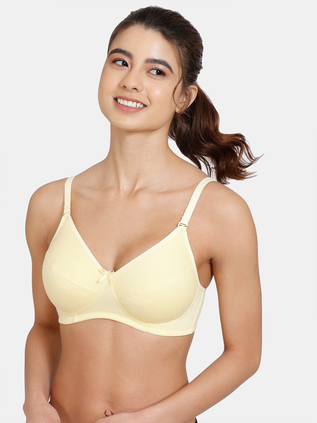 

Rosaline by Zivame Yellow Non Padded T Shirt Bra