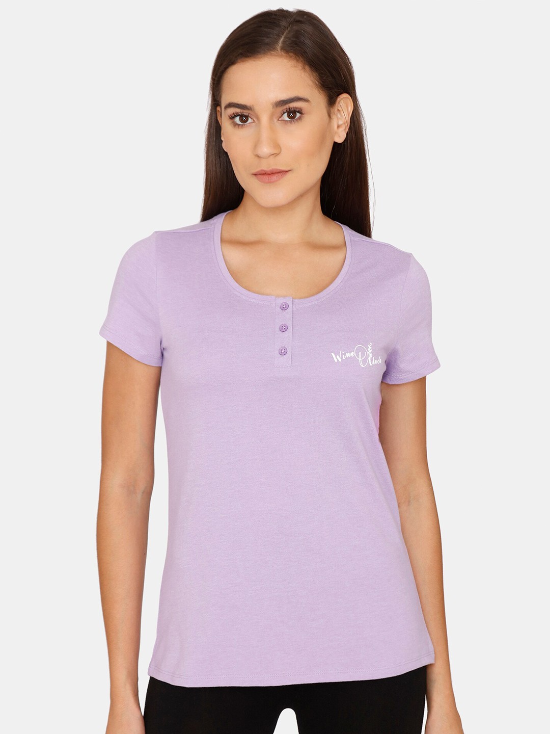 

Rosaline by Zivame Lavender Solid Top