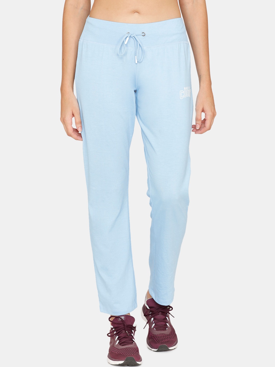 

Rosaline by Zivame Women Blue Solid Track Pants