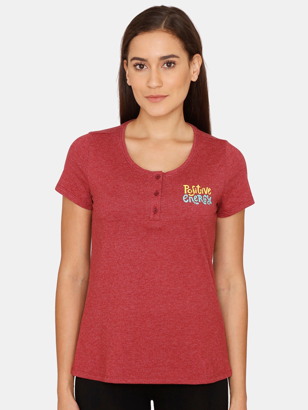 

Rosaline by Zivame Red Solid Top