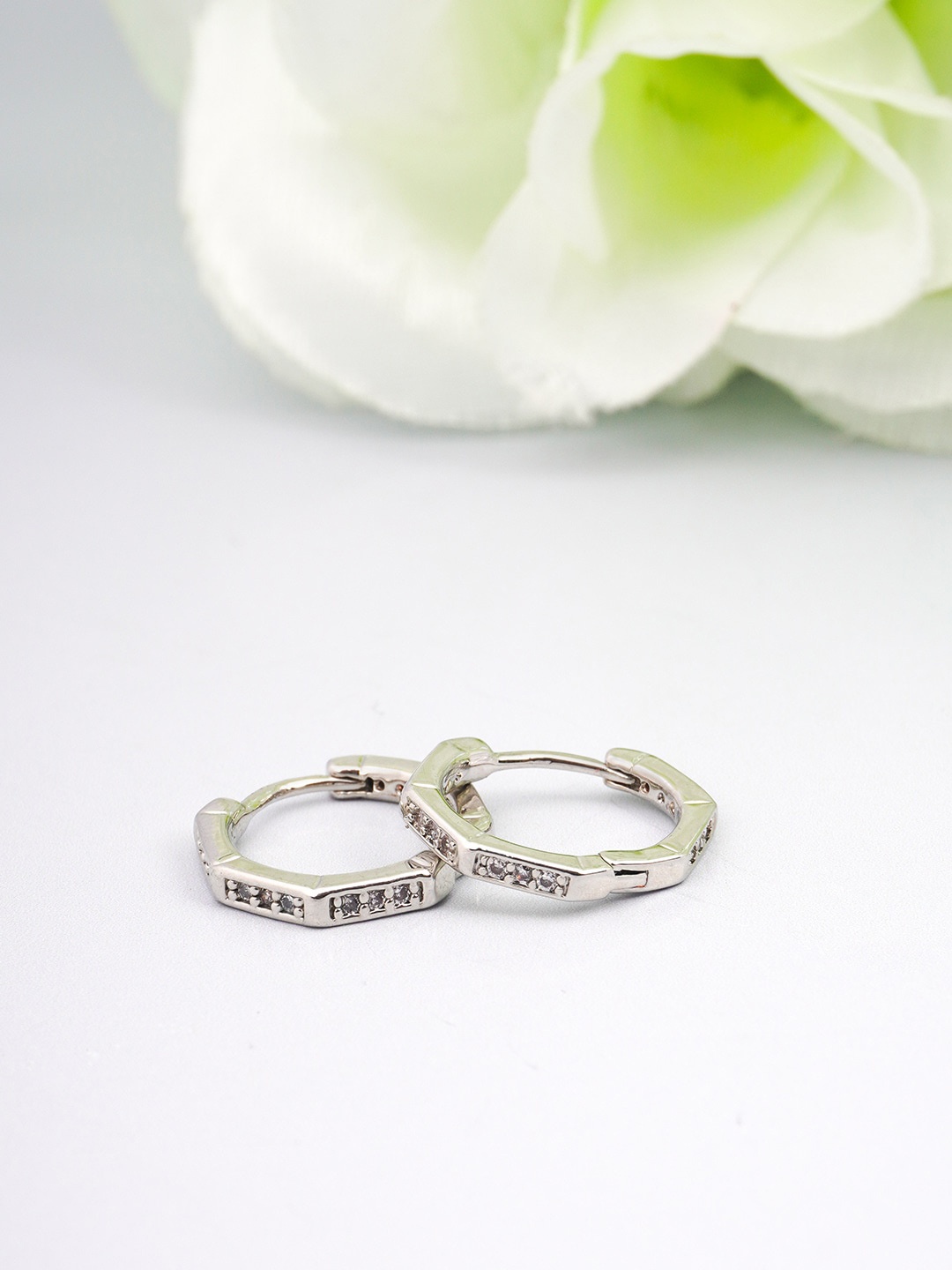

Ferosh Silver-Toned Classic Hoop Earrings