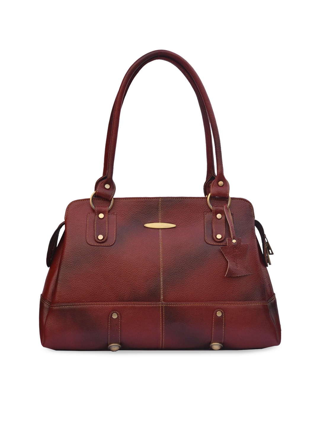

GENWAYNE Women Maroon Leather Structured Shoulder Bag