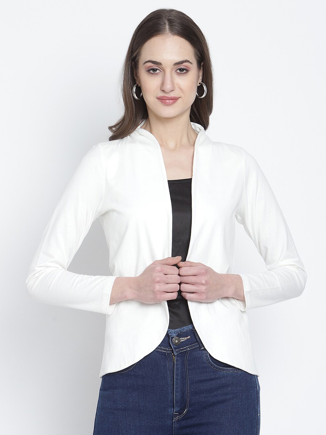 

Rute Women White Cotton Shrug