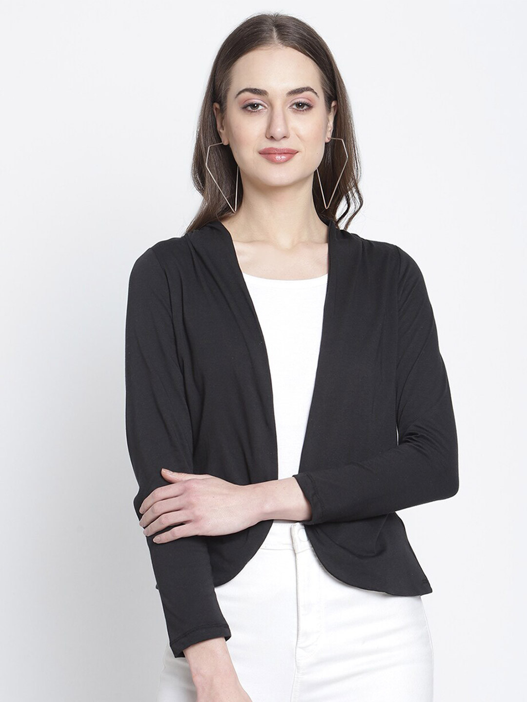

Rute Women Black Cotton Shrug