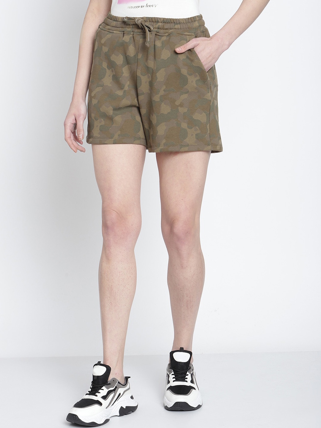 

Rute Women Multicoloured Camouflage Printed Cotton Shorts, Multi