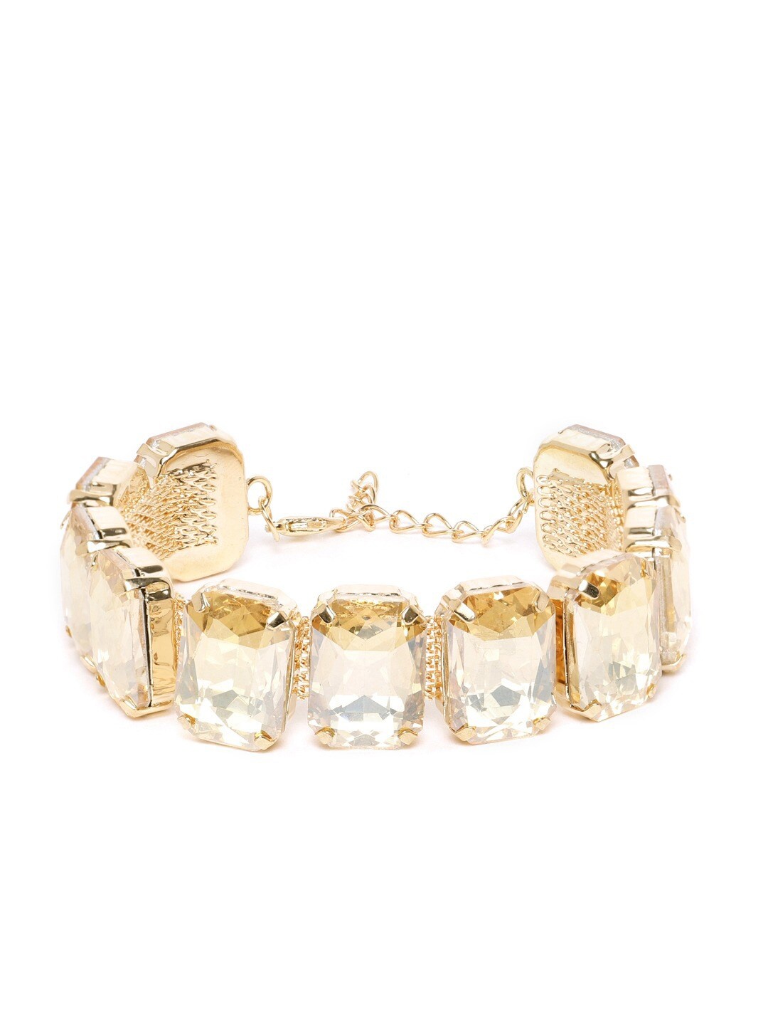 

YouBella Yellow Gold-Plated Stone Studded Bracelet