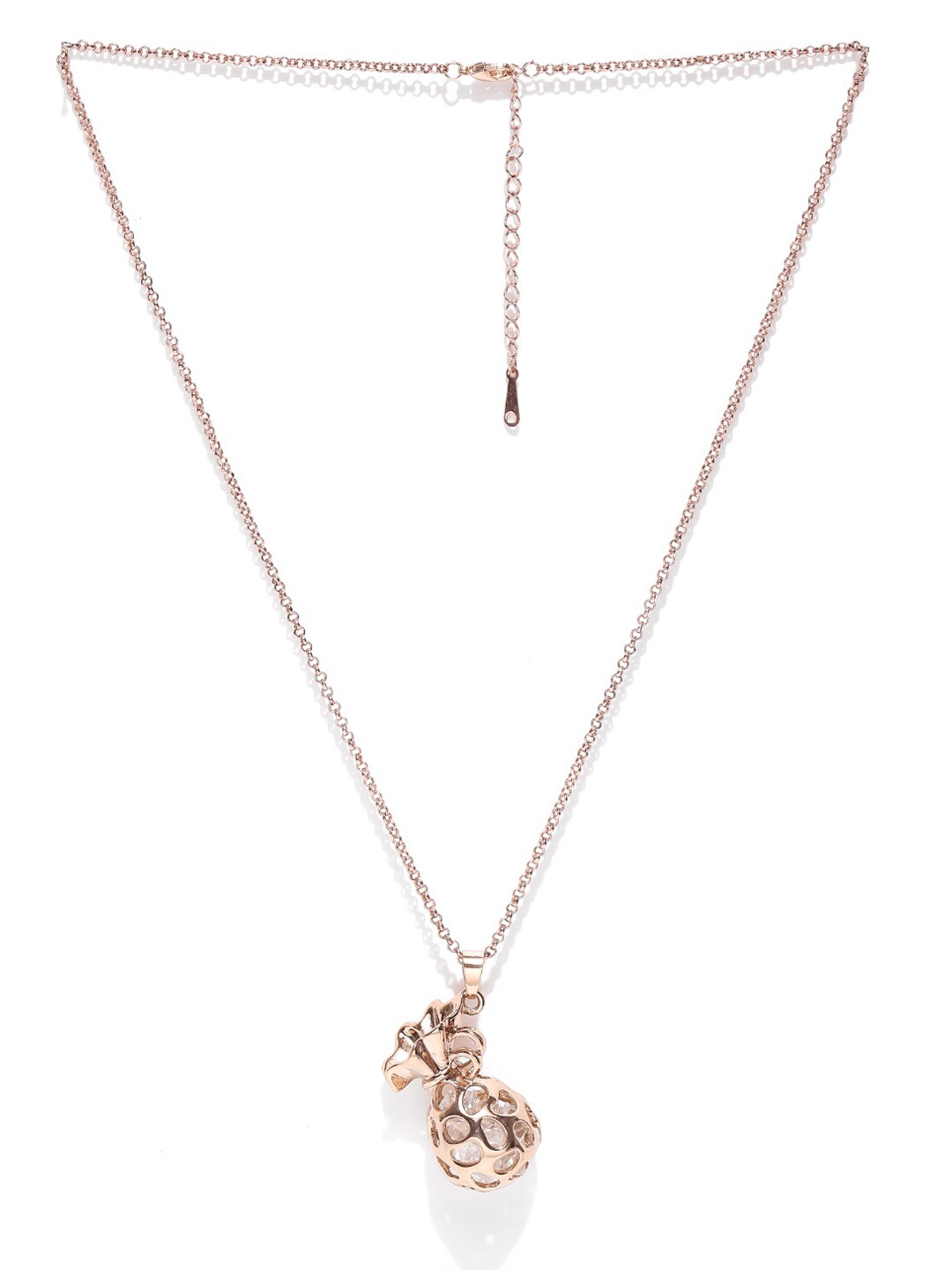 

YouBella Gold-Toned Gold-Plated Stone Studded Pendant with Chain