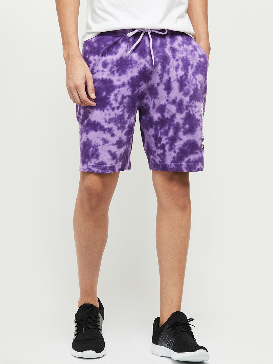 

max Men Blue Printed Sports Shorts