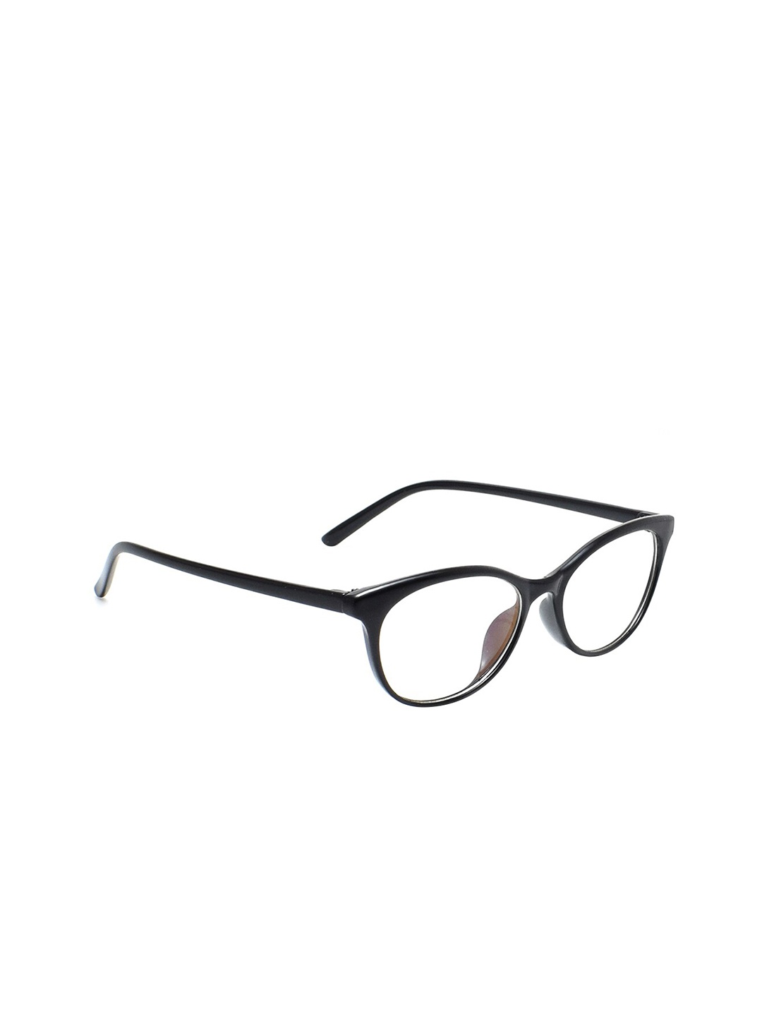 

Peter Jones Eyewear Women Black & Transparent Anti Glare Glasses Full Rim Cateye Frames