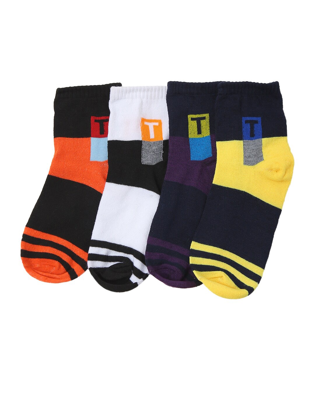 

Bunnywave Unisex Pack Of 4 Assorted Patterened Above Ankle-Length Socks