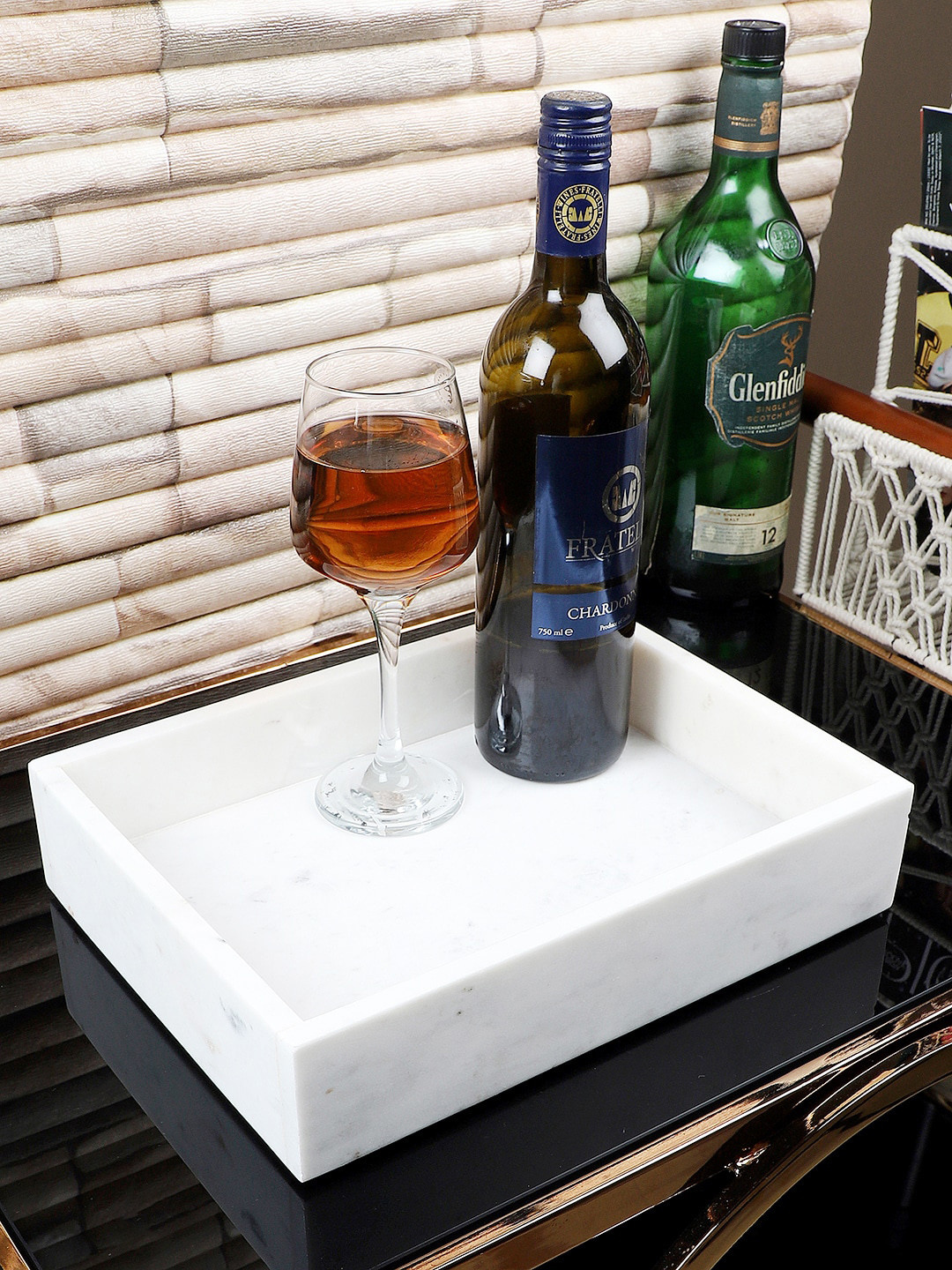 

NikkisPride White Solid Marble Serving Tray