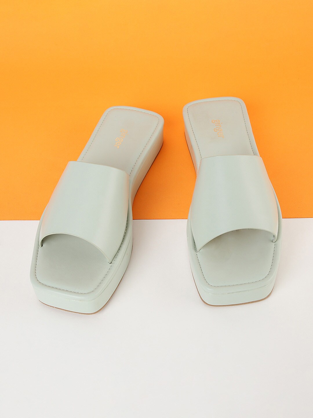 

Ginger by Lifestyle Women White Open Toe Flats