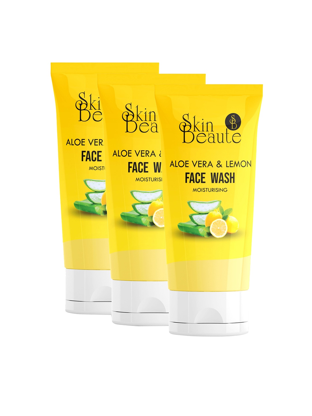 

Skin Beaute Set of 3 Aloe & Lemon Face Wash - 50g Each, Yellow