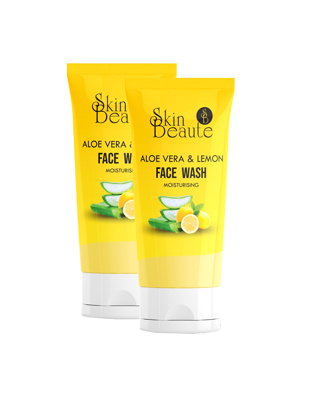 

Skin Beaute Set of 2 Aloe & Lemon Face Wash - 50g Each, Yellow