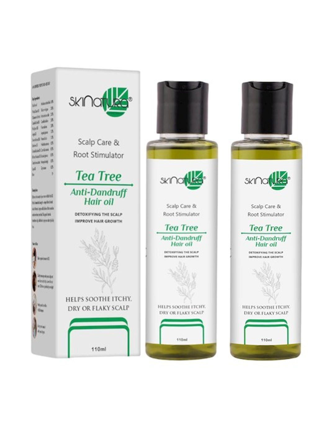 

Skinatura Set of 2 Tea Tree Anti-Dandruff Hair Oil - 110ml each, White