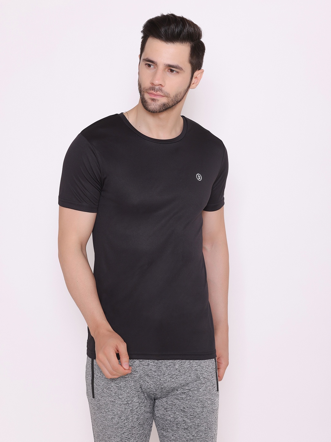 

BODYACTIVE Men Black T-shirt