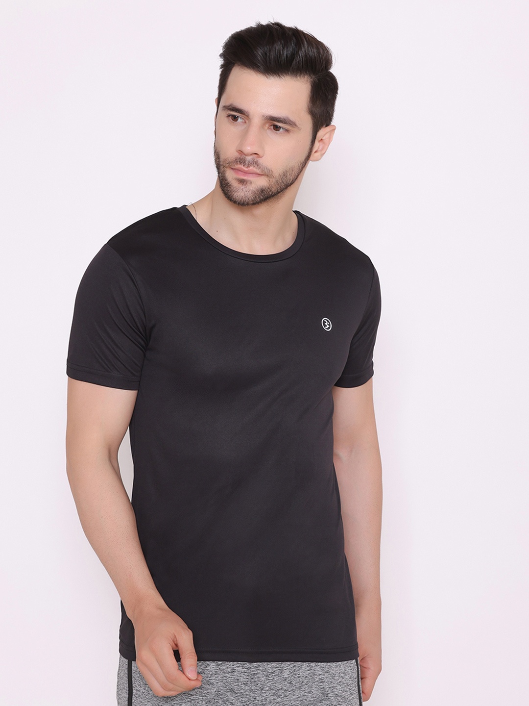 

BODYACTIVE Men Black T-shirt