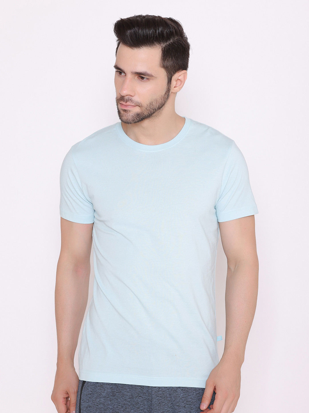 

BODYACTIVE Men Blue Cotton T-shirt