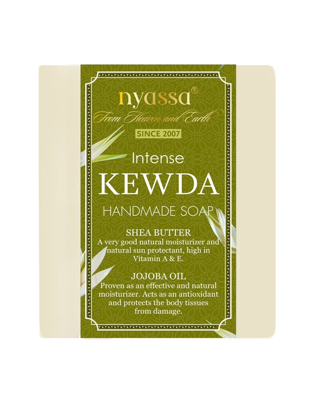 

Nyassa Intense Kewda Soap with Jojoba Oil & Shea Butter for Deep Moisturizing - 150g, Off white