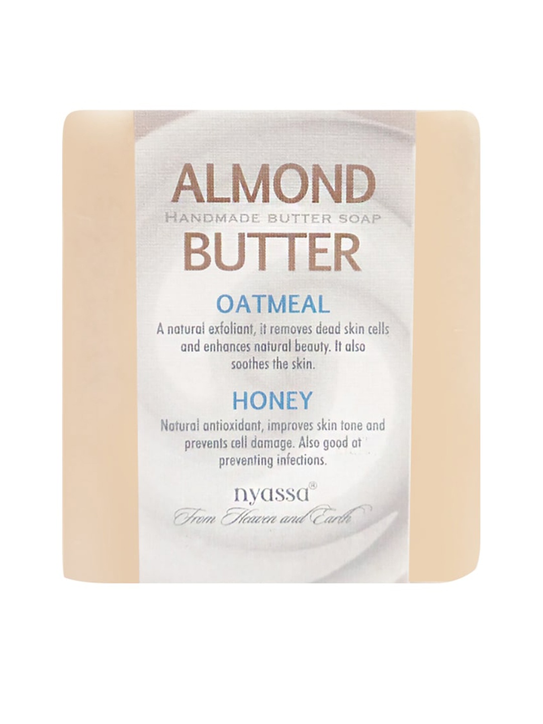 

Nyassa Almond Butter Soap with Oatmeal & Honey - 150g, Beige
