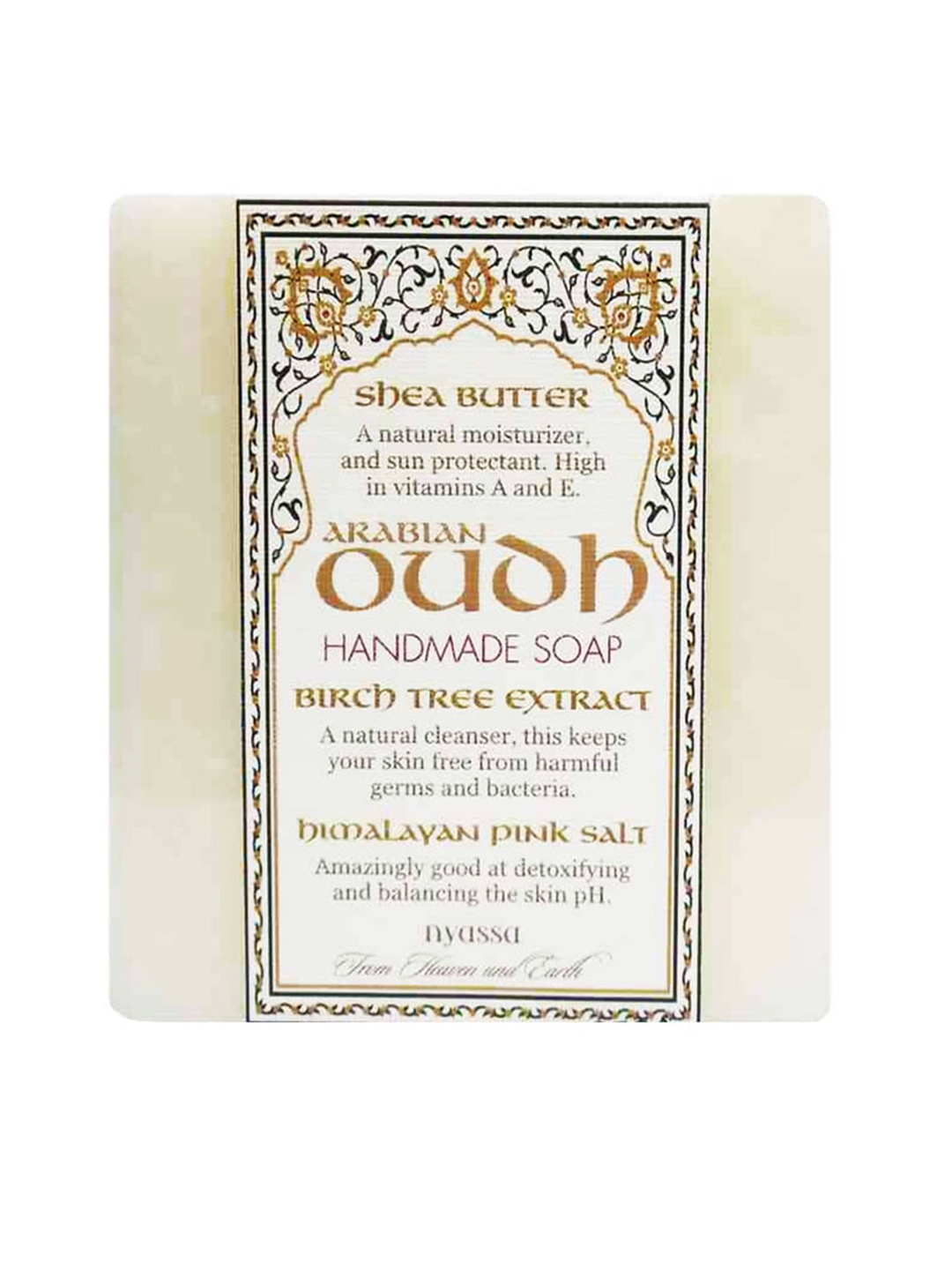 

Nyassa Arabian Oudh Soap for Mosturizing & Balancing Skin pH - 150g, Off white