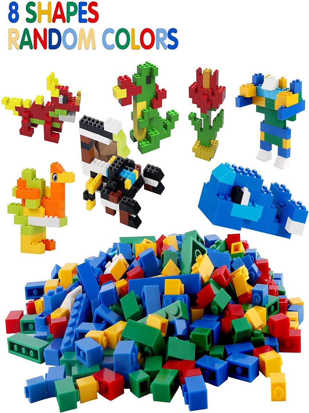 

CHOCOZONE Kids 1000 pc Building Block Toys, Multi