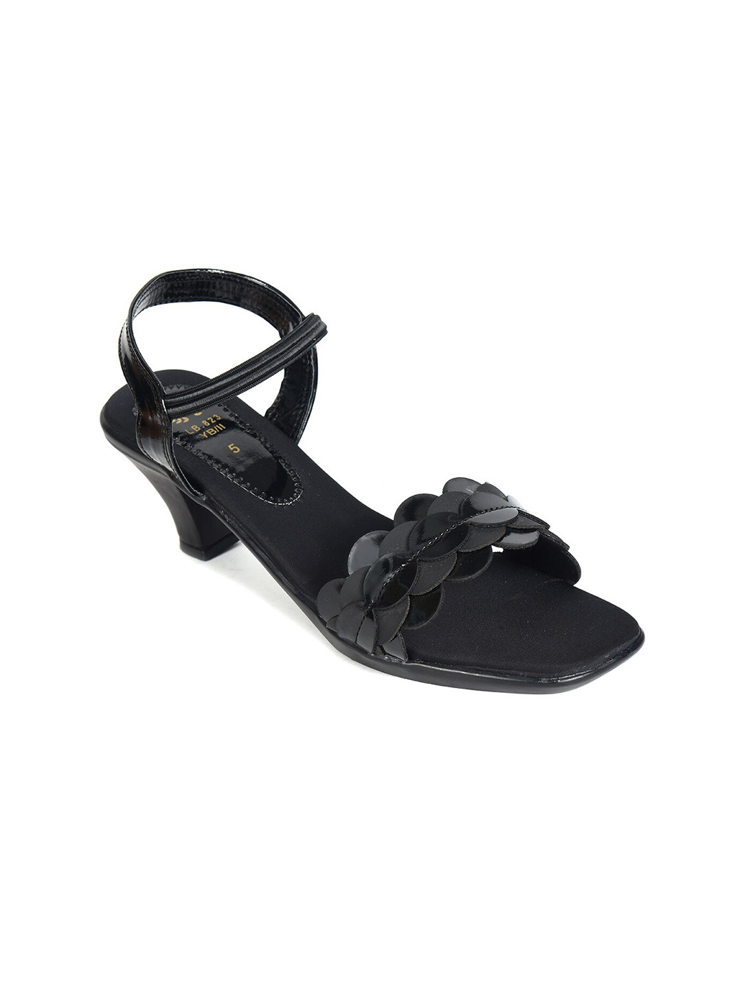 

Ajanta Black Embellished Block Heels
