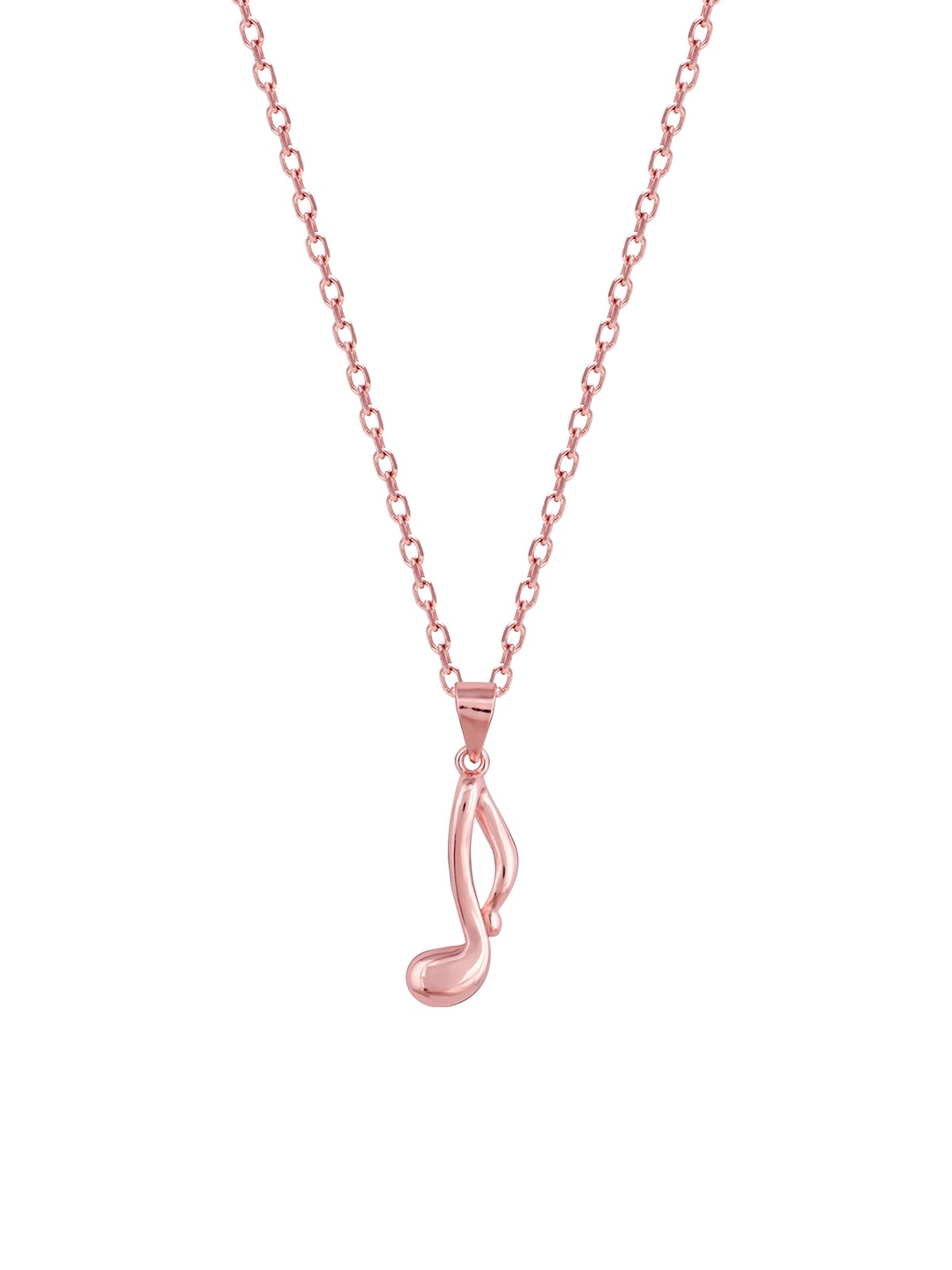 

GIVA 925 Sterling Silver Rose Gold Plated Melody Pendant With Link Chain