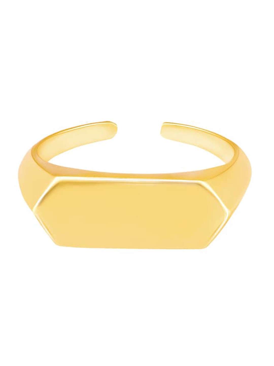 

GIVA Men 925 Sterling Silver 18k Gold Plated Hexagon Ring