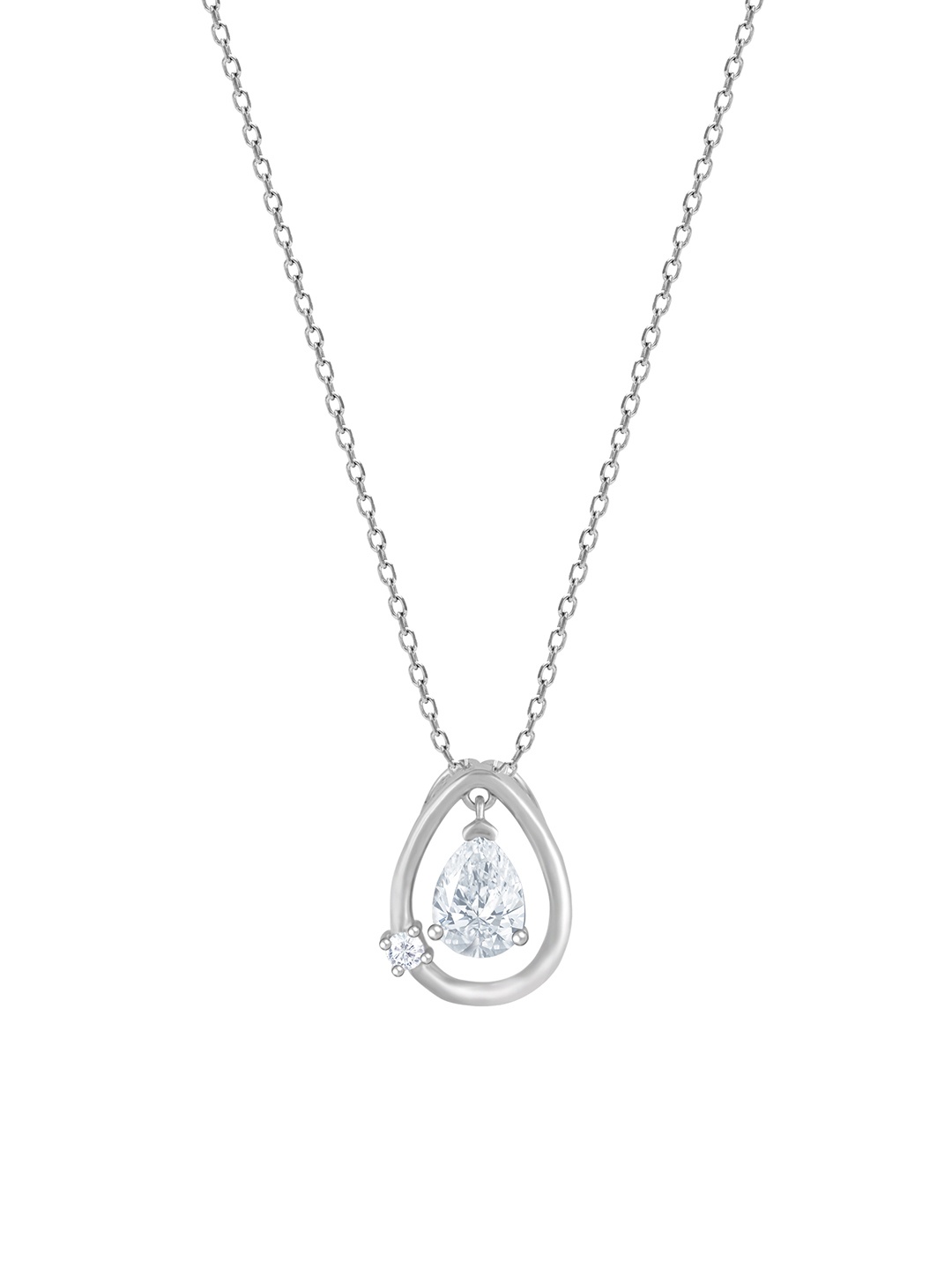 

GIVA 925 Sterling Silver Rhodium Plated Teardrop Pendant With Link Chain