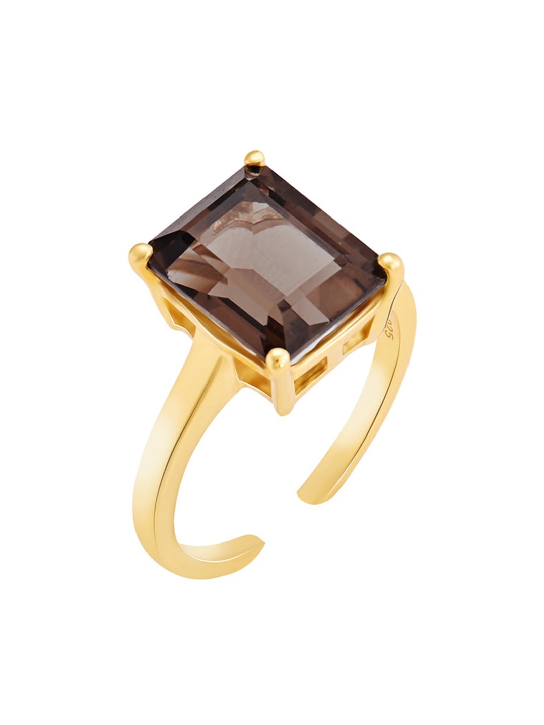 

GIVA 925 Sterling Silver 18k Gold Plated Classic Statement Adjustable Ring