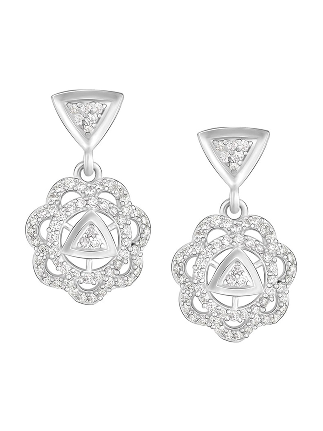 

GIVA 925 Sterling Silver Rhodium Plated Studded Glam Earrings
